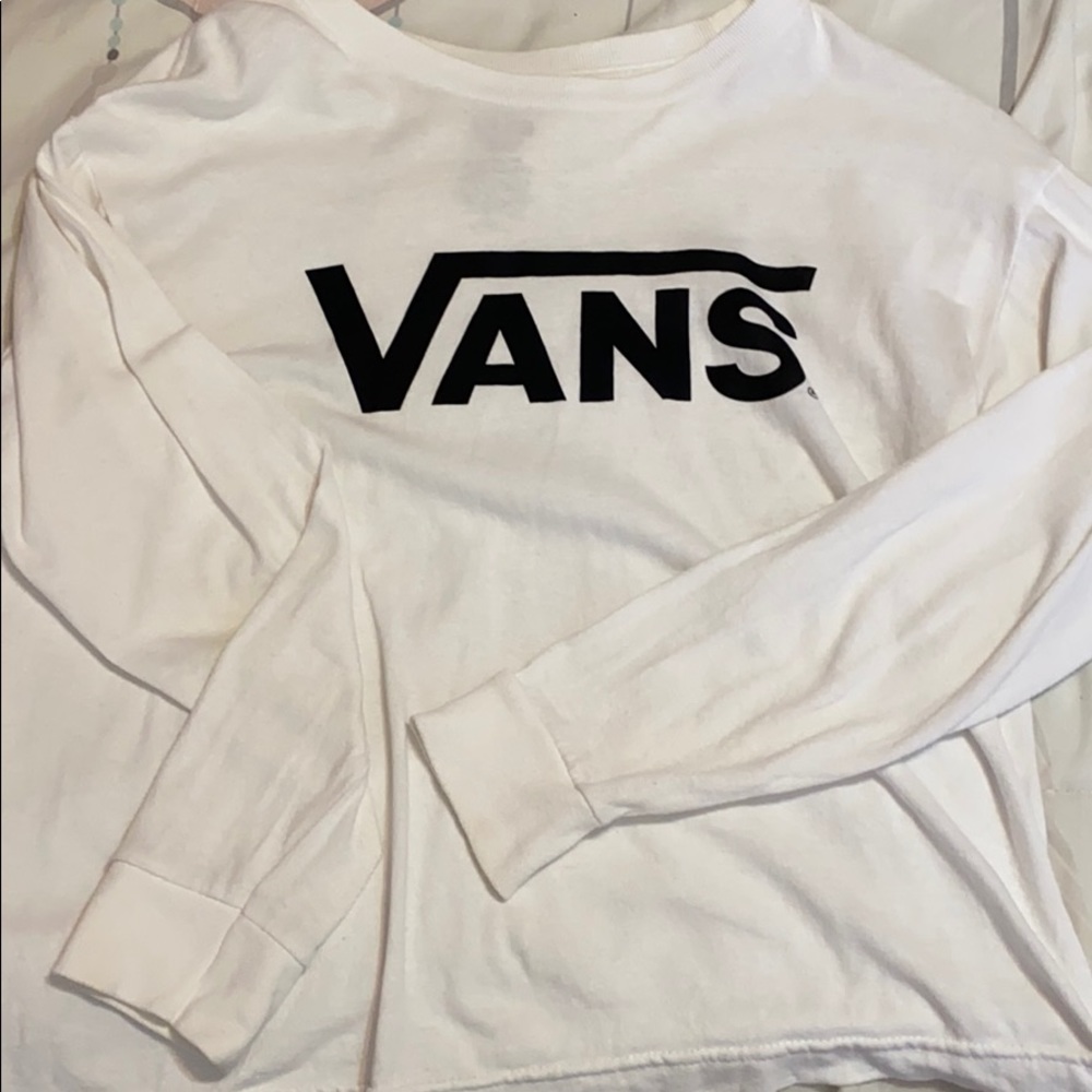 Long sleeve white vans shirt